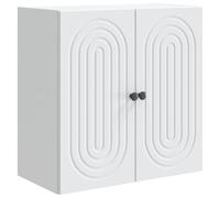 vidaXL Armoire Murale Blanc 59 x 31 x 60 cm Bois d'ingénierie, Salon, Rangement Mural Vintage, Placard intérieur rectangulaire, Organisateur Pratique, Bois reconstitué