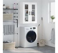 vidaXL Armoire Murale, Placard Suspendu avec Rangement, Meuble Flottant de Salon Bureau Chambre à Coucher, Moderne, Blanc Bois d'Ingénierie