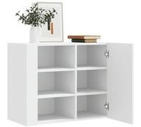 vidaXL Armoire murale blanc 75x35x60 cm bois d'ingénierie, armoire suspendue, placard mural, armoire de salle de bain 848423 Blanc G