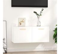 vidaXL Armoire murale Blanc 80x35x36,5 cm Bois d'ingénierie Blanc G