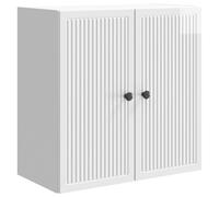vidaXL Armoire Murale Blanc Brillant 59 x 31 x 60 cm Bois d'ingénierie, Rangement Salon, Armoire Murale Vintage, Solution Efficace, Organisateur Pratique, Design Utilitaire