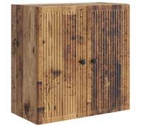vidaXL Armoire Murale Bois Ancien 59 x 31 x 60 cm Bois d'ingénierie, Rangement Salon, Armoire Murale Vintage, Solution Efficace, Organisateur Pratique, Design Utilitaire