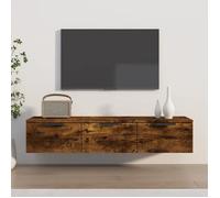vidaXL Armoire murale Chêne fumé 102x30x20 cm Bois d'ingénierie Marron