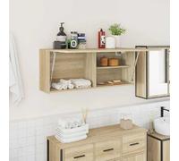 Armoire murale de bain chêne sonoma 100x25x40cm bois ingénierie