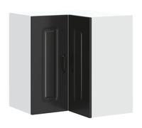 vidaXL Armoire murale d'angle de cuisine Kalmar – Bois d'ingénierie Noir
