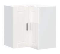 vidaXL Armoire murale d'angle de cuisine Porto Blanc brillant 854099