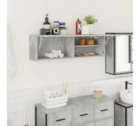 vidaXL Armoire Murale de Bain Gris béton 100x25x30cm Bois d'ingénierie, Placard Mural de Salle de Bain, Armoire Murale pour Salle de Bain, Rangement Mural de Salle de Bain