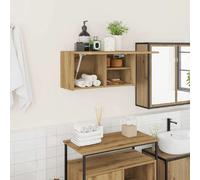 Armoire murale de bain chêne artisanal bois d ingénierie