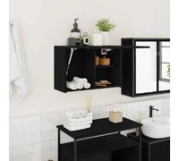 vidaXL Armoire murale de bain Noir