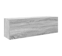 vidaXL Armoire Murale de Bain Sonoma Gris 100x25x30 cm Bois ingénierie, Placard Mural de Salle de Bain, Armoire Murale pour Salle de Bain, Rangement Mural de Salle de Bain