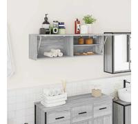 vidaXL Armoire Murale de Bain Sonoma Gris 100x25x30 cm Bois ingénierie, Placard Mural de Salle de Bain, Armoire Murale pour Salle de Bain, Rangement Mural de Salle de Bain