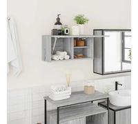 vidaXL Armoire Murale de Bain Sonoma Gris 60x25x30cm Bois d'ingénierie, Placard Mural de Salle de Bain, Armoire Murale pour Salle de Bain, Rangement Mural de Salle de Bain