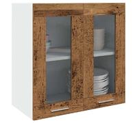 vidaXL Armoire Murale de Cuisine Lyon avec Porte vitrée Bois Ancien 60 x 31 x 60 cm