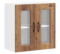 vidaXL Armoire murale de cuisine Kalmar – porte vitrée, bois d'ingénierie ancien – Marron