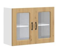 vidaXL Armoire murale de cuisine Kalmar porte vitrée Chêne artisanal bois d'ingénierie Marron