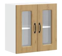 vidaXL Armoire Murale de Cuisine avec Porte vitrée Kalmar Chêne Artisanal Bois d'ingénierie