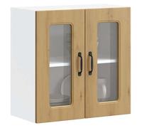 vidaXL Armoire murale de cuisine Kalmar avec porte vitrée – chêne artisanal (bois d'ingénierie)