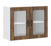 vidaXL Armoire Murale de Cuisine avec Porte vitrée Lucca Chêne fumé Bois d'ingénierie