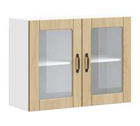 vidaXL Armoire murale de cuisine Lucca – porte vitrée, chêne Sonoma
