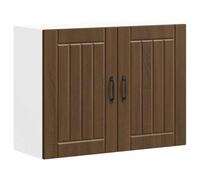 vidaXL Armoire Murale de Cuisine Lucca chêne Marron Bois ingénierie