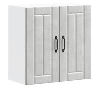 vidaXL Armoire Murale de Cuisine Lucca Gris béton Bois ingénierie, Meuble Mural de Cuisine, Armoire pour Mur de Cuisine, Armoire Murale avec Portes