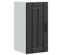 vidaXL Armoire Murale de Cuisine Lucca Noir Bois d'ingénierie, Meuble Mural de Cuisine, Armoire pour Mur de Cuisine, Armoire Murale avec Portes