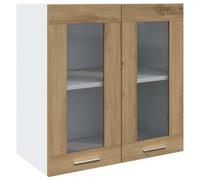 vidaXL Armoire murale de cuisine Lyon - porte vitrée, chêne artisanal 60 x 31 x 60 cm