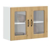 vidaXL Armoire Murale de Cuisine avec Porte vitrée Kalmar Chêne Artisanal Bois d'ingénierie