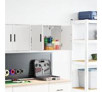 vidaXL Armoire murale de garage Blanc Bois composite