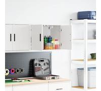 vidaXL Armoire murale de garage Blanc Bois composite