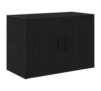 vidaXL Armoire murale de garage Noir Bois composite