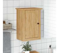 vidaXL Armoire murale de salle de bain avec stockage BODO Marron miel