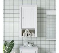 vidaXL Armoire murale de salle de bain BERG blanc bois de pin massif 358548 Blanc G