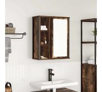 vidaXL Armoire murale de salle de bain miroir chêne fumé 50x21x60 cm