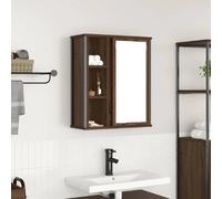 vidaXL Armoire murale de salle de bain miroir chêne marron 50x21x60 cm