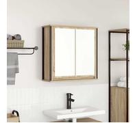 vidaXL Armoire murale de salle de bain miroir chêne sonoma 60x21x60 cm armoire suspendue de salle de bain meuble mural de 861898
