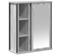vidaXL Armoire murale de salle de bain miroir sonoma gris 50x21x60 cm, armoire suspendue de salle de bain, meuble mural de 861905