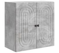 vidaXL Armoire Murale Gris béton 59 x 31 x 60 cm Bois d'ingénierie, Salon, Rangement Mural Vintage, Placard intérieur rectangulaire, Organisateur Pratique, Bois reconstitué