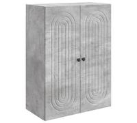 vidaXL Armoire Murale Gris béton 66 x 34,5 x 90 cm Bois d'ingénierie, Salon, Rangement Mural Vintage, Placard intérieur rectangulaire, Organisateur Pratique, Bois reconstitué