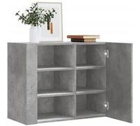 vidaXL Armoire murale gris béton 75x35x60 cm bois d'ingénierie, armoire suspendue, placard mural, armoire de salle de bain 848426 Gris G