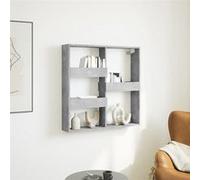 vidaXL Armoire murale gris béton 80x15x80 cm bois d'ingénierie, armoire murale flottante, étagère murale, vitrine murale, 854547 Gris G