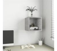 vidaXL Armoire Murale, Meuble de Rangement Suspendu, Armoire Flottante Salon Salle de Séjour Maison Intérieur, Gris Béton Bois d’Ingénierie Gris G