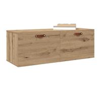 vidaXL Armoire Murale Montage Mural Chêne Artisanal 100 x 36,5 x 35 cm, Armoire Murale Moderne, Espace de Rangement généreux, Design élégant en Bois, Organisation compacte et Efficace