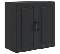 vidaXL Armoire Murale Noir 59 x 31 x 60 cm Bois d'ingénierie, Armoire de Stockage Tendance, casier Polyvalent, Organisateur de Bureau astucieux, Meuble Pratique pour Le Salon