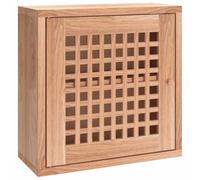 vidaXL Armoire Murale, Placard avec Rangement, Armoire Suspendue avec 2 Compartiments, Meuble de Salle de Bain, Bois Massif de Noyer