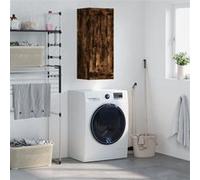 vidaXL Armoire Murale, Placard Suspendu avec 3 Compartiments et Poignées, Meuble Flottant avec Rangement Salon Chambre, Chêne Fumé Bois d'Ingénierie Marron G