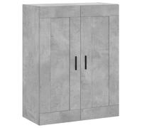 vidaXL Armoire murale 830400 – 3 compartiments, poignées, gris béton 69,5x34x90 cm bois d'ingénierie