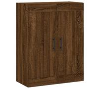 vidaXL Armoire Murale, Placard Suspendu avec 3 Compartiments et Poignées, Meuble Flottant avec Rangement Salon Chambre, Chêne Marron Bois d'Ingénierie