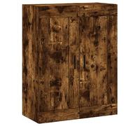 vidaXL Armoire Murale, Placard Suspendu avec 3 Compartiments et Poignées, Meuble Flottant avec Rangement Salon Chambre, Chêne Fumé Bois d'Ingénierie