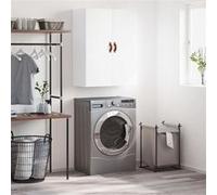 vidaXL Armoire Murale, Placard Suspendu avec Rangement, Meuble Flottant de Salon Bureau Chambre à Coucher, Moderne, Blanc Bois d'Ingénierie Blanc G